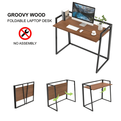 Foldable Laptop Desk - Groovy Wood
