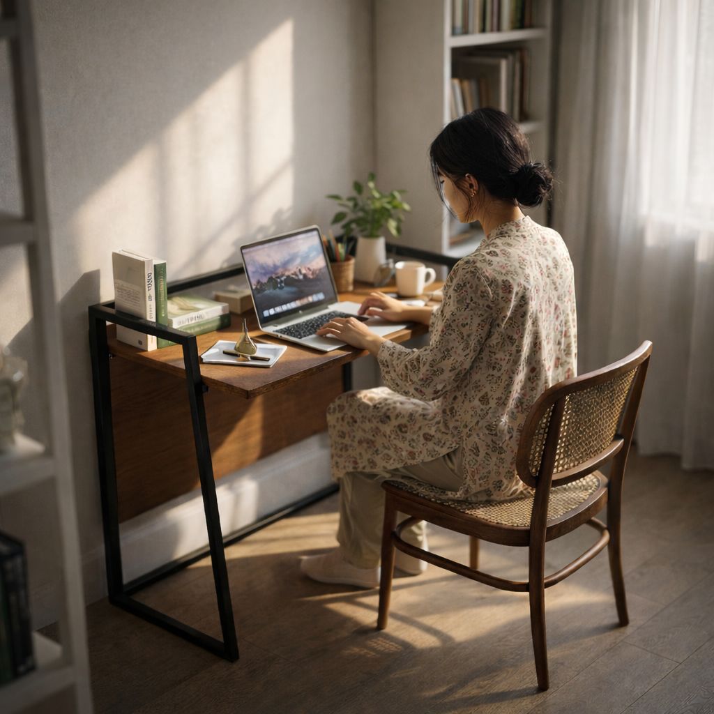 Foldable Laptop Desk - Groovy Wood