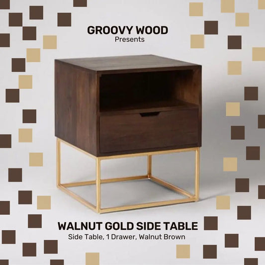Walnut Side Table – Modern Luxury for Your Home - Groovy Wood