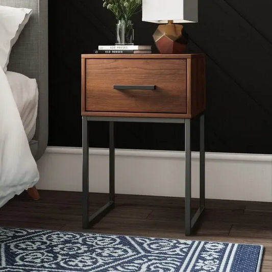 MatteWalnut Side Table - Groovy Wood